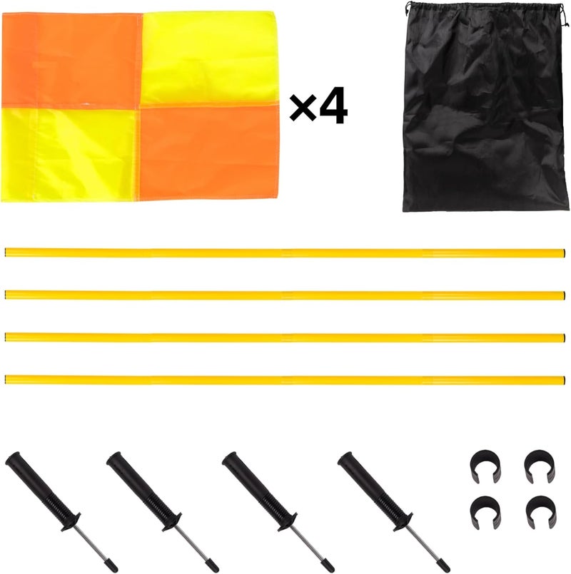 Nbguigdstr 5FT Soccer Corner Flags for Soccer Field Set of 4,Soccer Flags Agility Poles Soccer Training Poles,Spring Loaded Adjustable Speed and Agility Training Equipment With Storage Bag - Image 2
